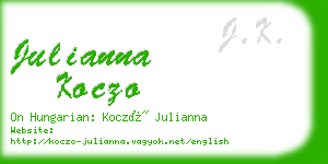julianna koczo business card